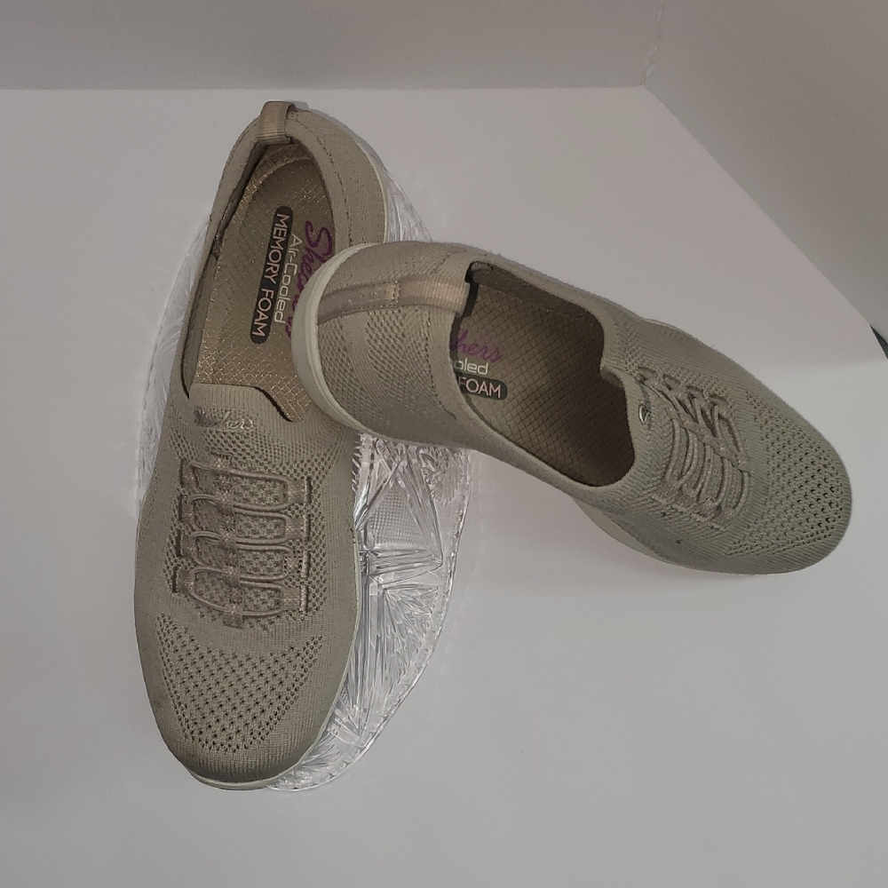 Skechers Women's Beige Slip-On Sneakers